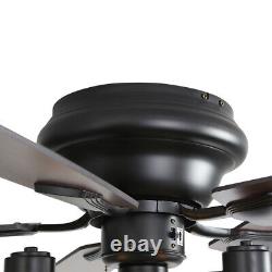 Retro Ceiling Fan Light Remote Control Chandelier LED Lamp Adjustable Wind Speed