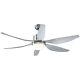 Reversible Ceiling Fan With Light, 3 Blades Led Lighting Remote Silver Fan