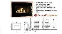 Royal 600 Hole in the Wall Gas Fire 3.5kw Glass Mirror Frame (5 Year Warranty)