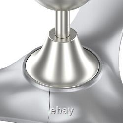Silver 52 Celing Fan Light Home Chandelier Fan Lamp Remote Control LED 6-Speed