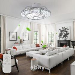 Silver Ceiling Fan with Lighting, ceiling Light in The Living Room, remote Control
