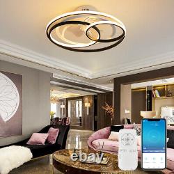 Simple Four-circle Fan Light, Living Room Fan with Light, Remote Control (Neu)