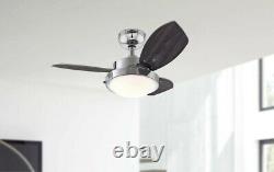 Small indoor ceiling fan light Westinghouse Wengue 76 cm / 30 polished chrome