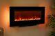 Suncrest Santos Black Wall Mounted Modern Fireplace Electric Fire Suite Pebbles