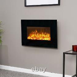 Sureflame WM-9334 Electric Wall Mounted Fire Heater Flame Effect Remote Control