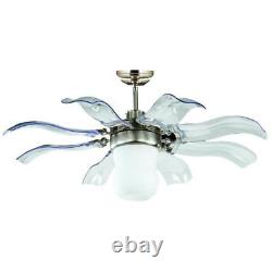 Vento Fiore 42 in. Brushed Nickel Retractable Ceiling Fan K-00029