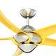 Vento Uragano 54 In. Indoor Chrome Ceiling Fan With 5 Yellow Blades K-00031