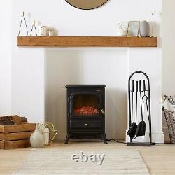 VonHaus Electric Stove Heater 1850W Portable Log Burner Fireplace Flame Effect