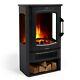 Vonhaus Electric Stove Heater 2000w Indoor Fireplace Log/wood Burner Led Flame