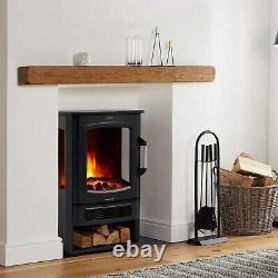 VonHaus Electric Stove Heater 2000W Indoor Fireplace Log/Wood Burner LED Flame