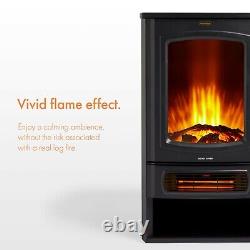 VonHaus Electric Stove Heater 2000W Indoor Fireplace Log/Wood Burner LED Flame