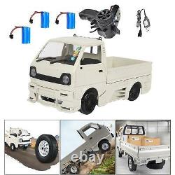 WPL D12 2WD RC Car Truck On-road Toys Remote Control Car White 3 batteries