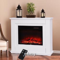 Wall/Floor Electric Fire Fireplace Glass Hearth Faux Flame Decor Remote Control