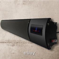 Wall Heater Infrared Radiant IP44 Remote Control Black 1800W