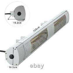 Wall Mounted Outdoor Patio Electric Heater Infrared Radiator 1000/2000/3000W