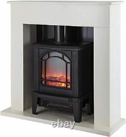 Warmlite WL45037W Ealing Electric Fireplace Suite, White