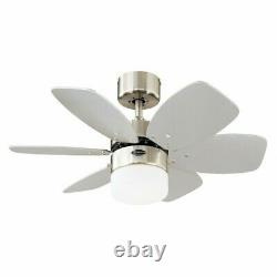 Westinghouse Flora Royale 30 Satin Chrome Ceiling Fan with Light