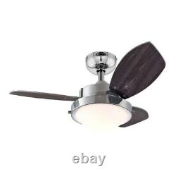 Westinghouse Wengue 30 Chrome Ceiling Fan with Light