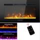 Wide 30 Led Electric Fireplace 3 Flames Inset Fire Heater Wall Mounted/insert