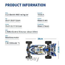 Wltoys 124017 Brushless RTR 1/12 2.4G 4WD 75km/h RC Car Metal Chassis Toy GiftA9